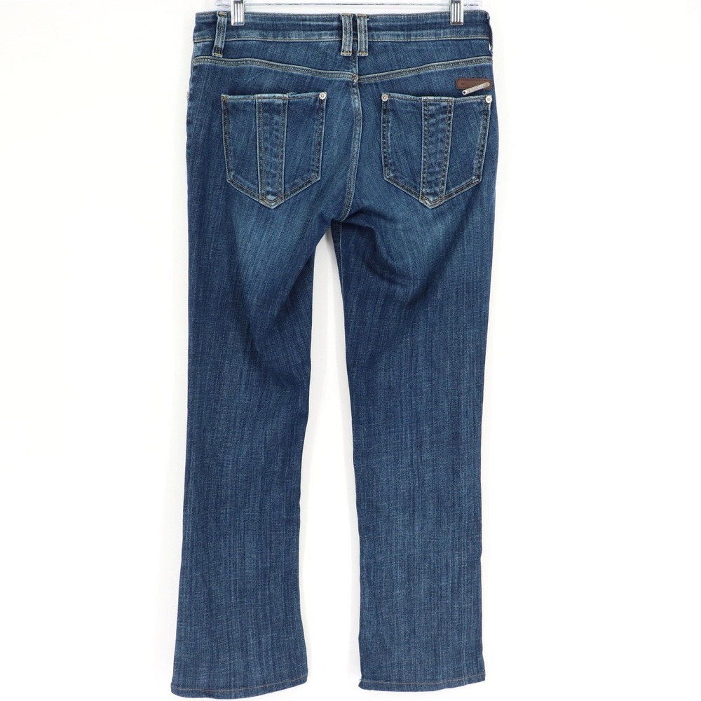 Burberry Brit Islington Boot Leg Jeans Womens Size 28 Dark Wash Blue Denim - Picture 10 of 11